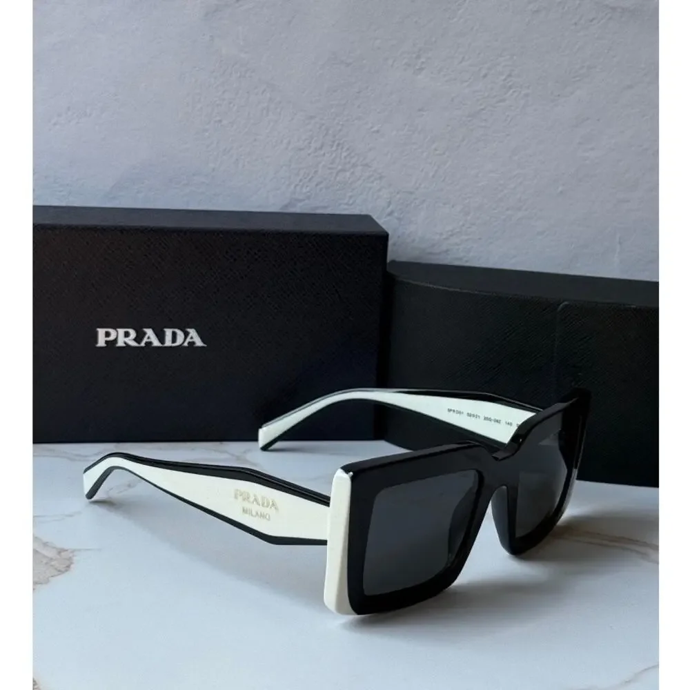 NEW Prada PR D01S Sunglasses in Black White $390